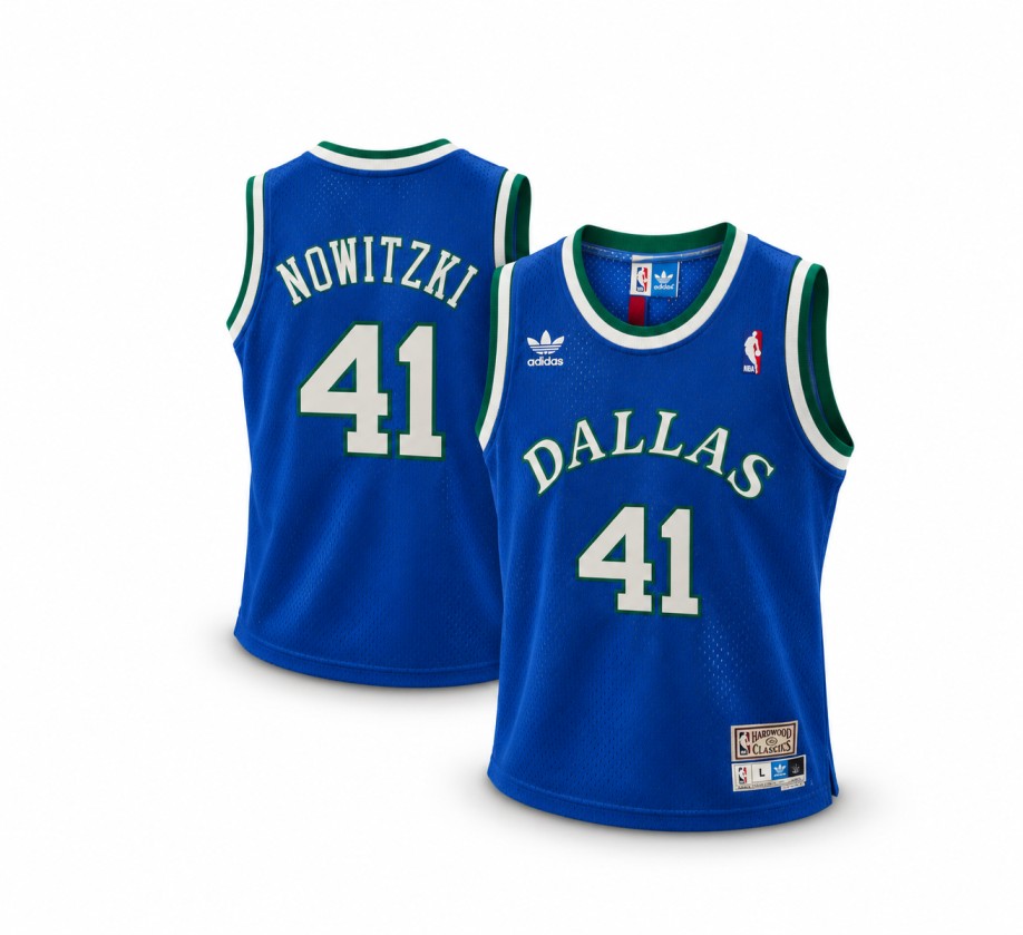 Dirk Nowitzki Dallas Mavericks Hardwood Classics throwback basketball jersey