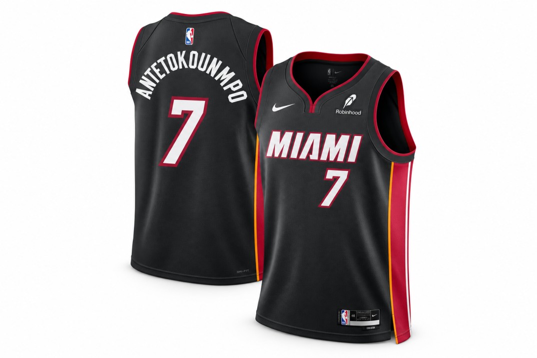 Giannis Antetokounmpo Nike Miami Heat Icon Edition Swingman Jersey
