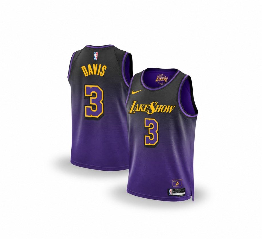 Nike NBA Los Angeles Lakers Anthony Davis #3 City Edition Swingman Jersey