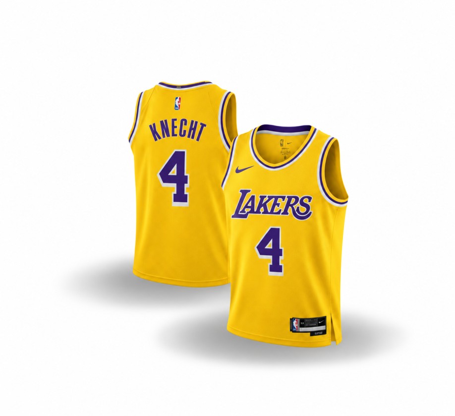 This is a Los Angeles Lakers Nike Icon Edition Swingman jersey featuring