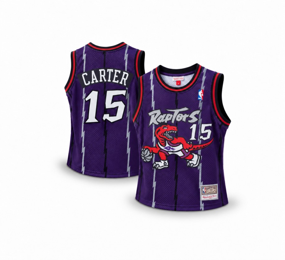 Mitchell & Ness Hardwood Classics 1998–99 Vince Carter Toronto Raptors purple road swingman jersey