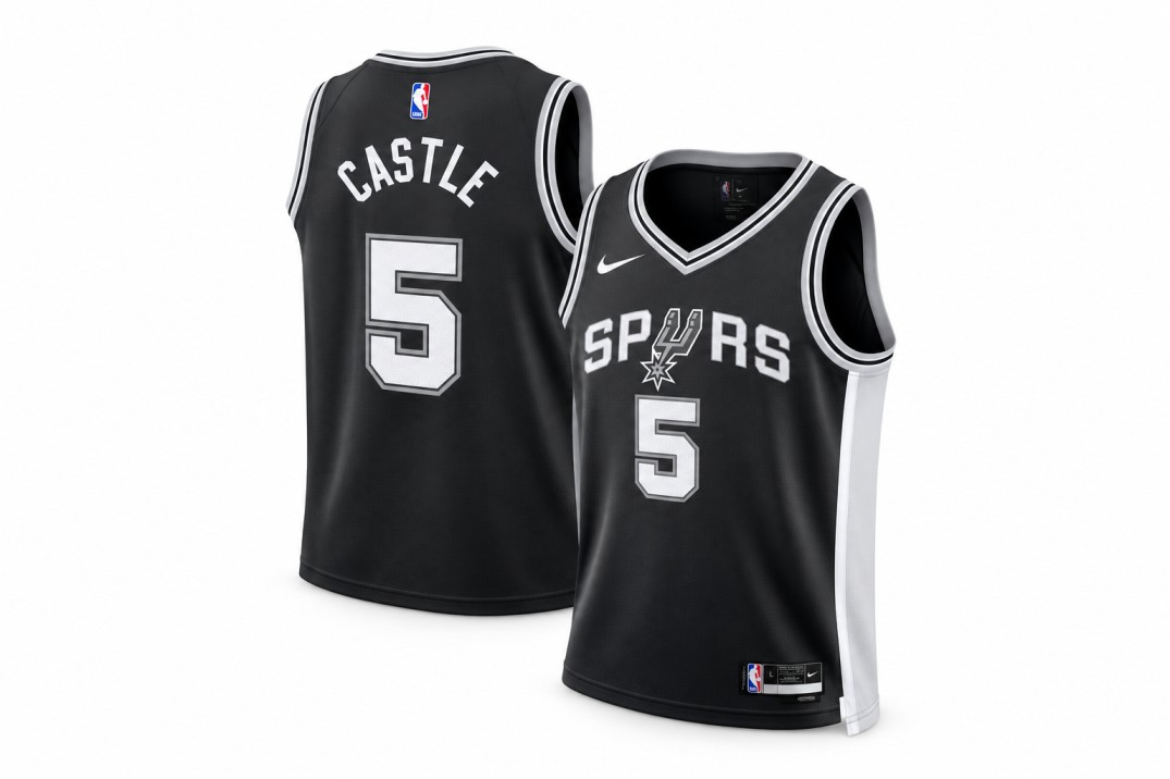 Nike San Antonio Spurs Icon Edition Swingman Jersey featuring guard Stephon Castle