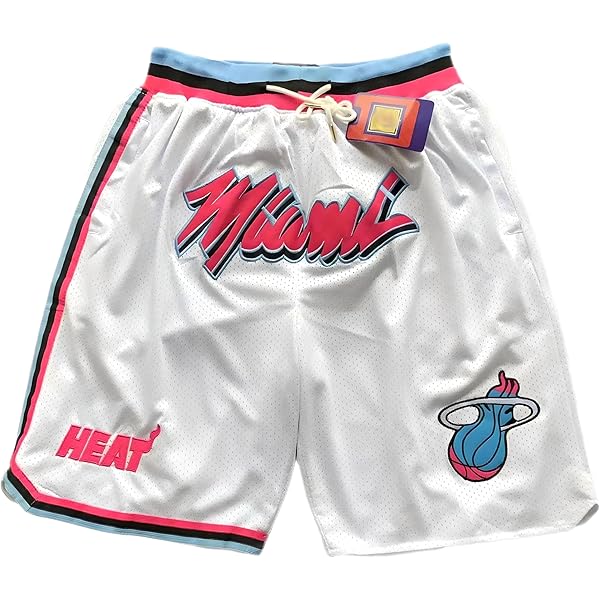 white Miami Heat shorts